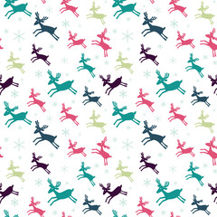 Seamless pattern with deers.