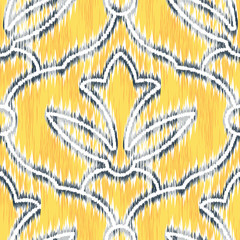 Pattern Ornament Seamless Ikat Background

