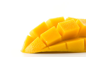 fresh mango on white background