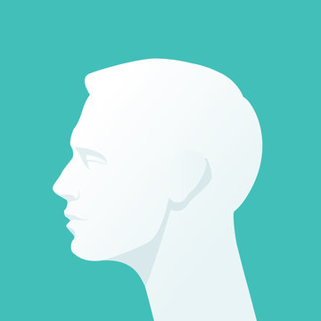 Human head. Flat illustration