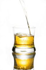 Pouring whiskey into the glass
