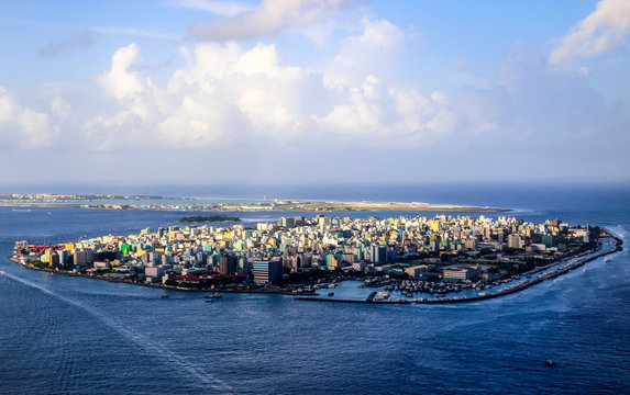 City Of Male, Capital Of The Maldives.