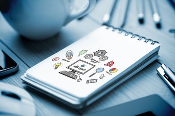Composite image of web design