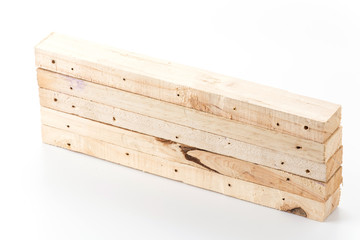 light brown wood on white background