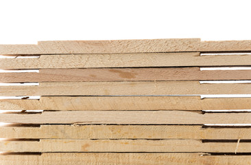 light brown wood on white background