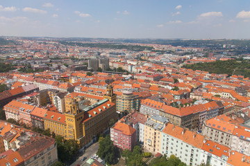 Fototapeta na wymiar Vue aériennes de Prague