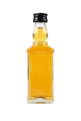 Whiskey bottom on white background