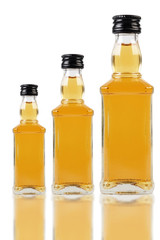 Whiskey bottom on white background