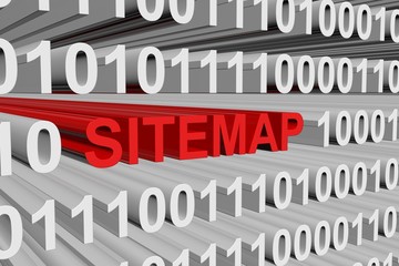 Sitemap is presented in the form of binary code - obrazy, fototapety, plakaty