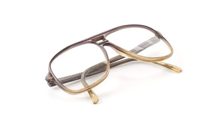 eyesight glasses on white background