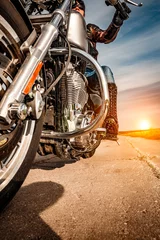 Photo sur Plexiglas Moto Fille de motard à moto