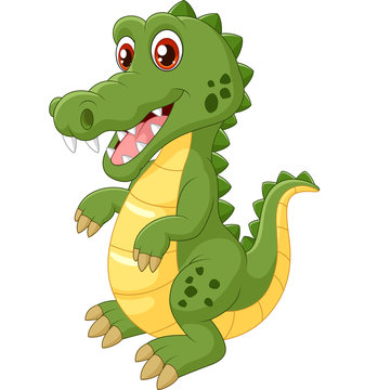 Cartoon cute crocodile
