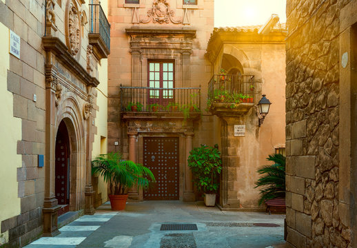 Poble Espanyol - traditional architectures in Barcelona, Spain