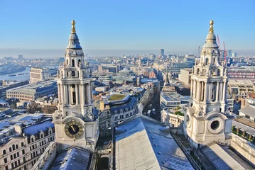 Deurstickers View of London city center from St Paul's Cathedral © Javen