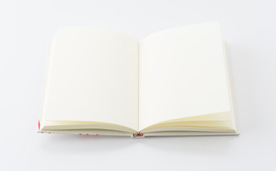 empty book on white background