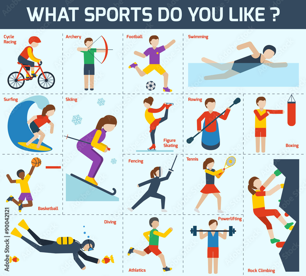 Sticker Sports Icons Set