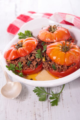 baked tomato with minced beef