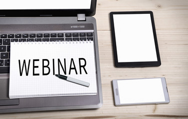 Notebook with webinar text 