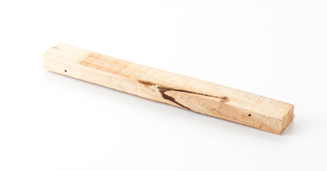 light brown wood on white background