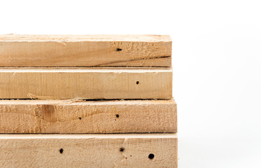 light brown wood on white background