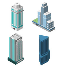Skyscrapers Offices Set