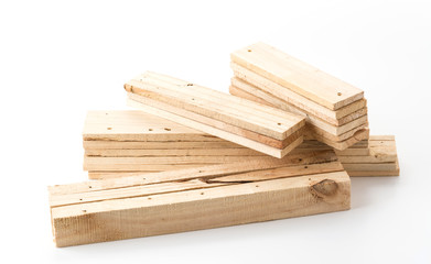 light brown wood on white background