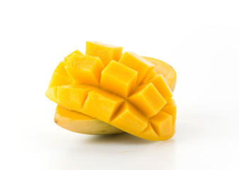 fresh mango on white background