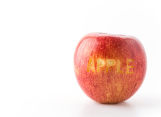Obraz premium apple word on red apple