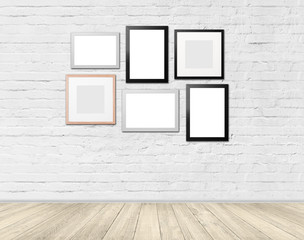 emty room with different frames