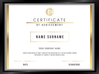 Vector Certificate Template with Premium Minimal Design