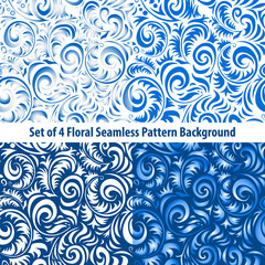 set Floral Backgrounds Gorgeous seamless floral background