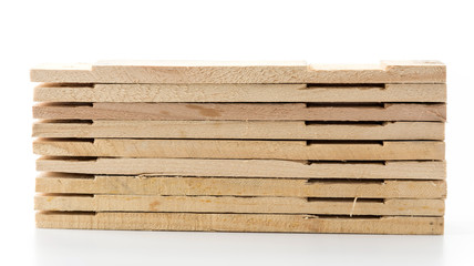 light brown wood on white background