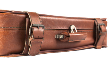 Brown Leather Suitcase