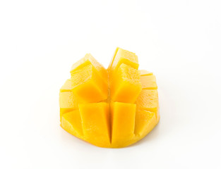 fresh mango on white background