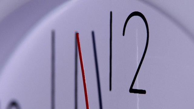 close up of an office clock