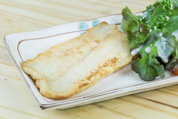 Traditional japanese food on wooden table