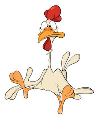 Naklejka premium Cockerel illustration. Cartoon