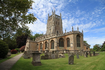 Fototapeta na wymiar St Mary's Church at Fairford, Gloucestershire