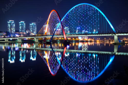 мост огни отражение город the bridge lights reflection city без смс