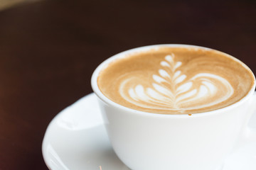 cup of coffee - soft focus with vintage film filter