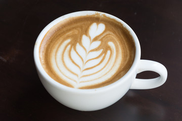 cup of coffee - soft focus with vintage film filter