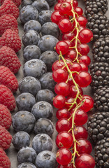 Mix aus verschiedenen Beeren auf Schieferplatte