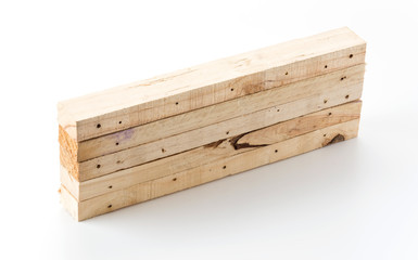 light brown wood on white background