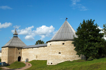 Old Ladoga Fortress. Russia. Historical place, capital of ancient Rus. Tourist and tourism. Ancient Slavs and Varangians. Protection of UNESCO. Building is a rarity. Archaeology . Middle ages.