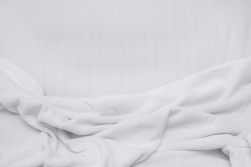 Top view of f bedding sheets and pillow