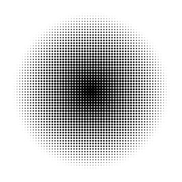 Dotted radial halftone background