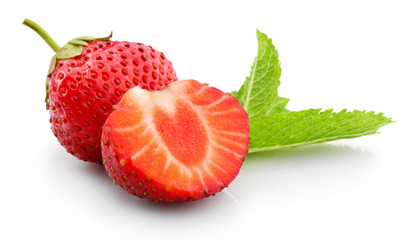 Fresh strawberry isolated on white