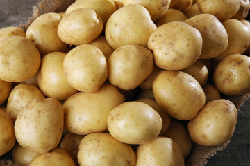 New potatoes, closeup
