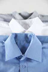 Business shirts, close up