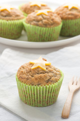 Banana cupcake with cheese